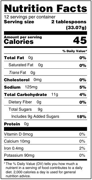 Tomato based BBQ Sauce